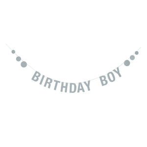 Birthday Boy guirlande, lyseblå