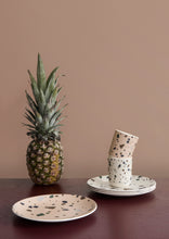 Terrazzo bamboo tallerken, rosa